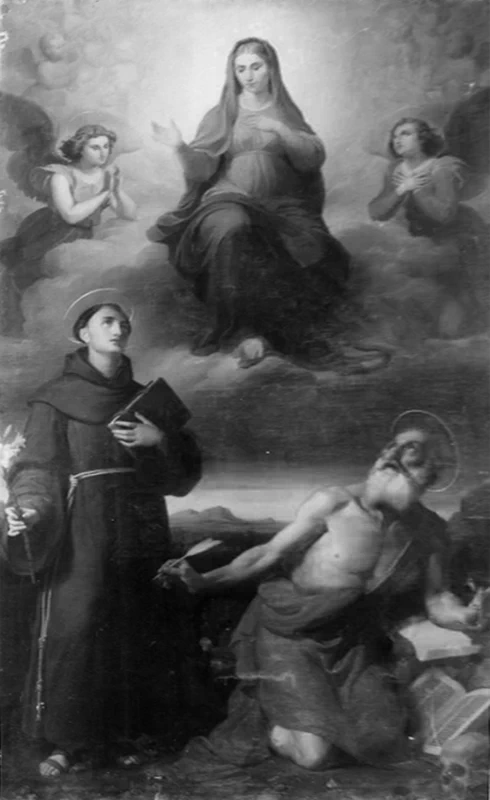 Apparizione dell'Immacolata Concezione a Sant'Antonio da Padova e a San Girolamo - Chiesa di S. Sebastiano fuori le Mura, Roma